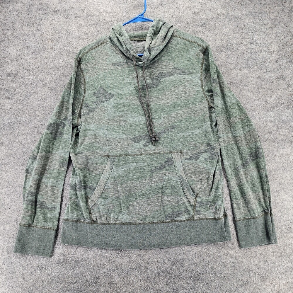 American Eagle Hoodie Womens Medium Long Sleeve Green Camo